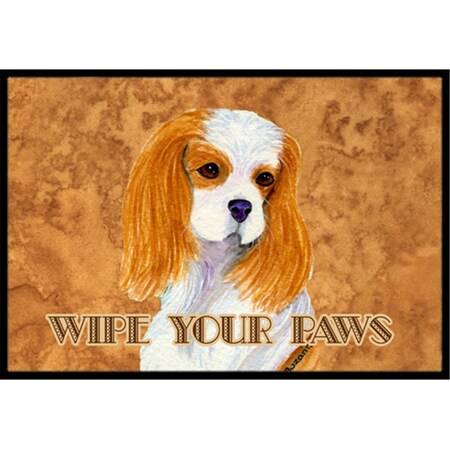 Carolines Treasures 18 X 27 In. Blenheim Cavalier Spaniel Wipe Your Paws Indoor Or Outdoor Mat SS4877MAT